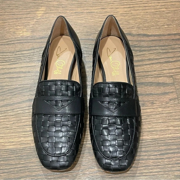 NWOT JOAN OLOFF Lala Woven Leather Huarache Loafers size 7M - Picture 3 of 12